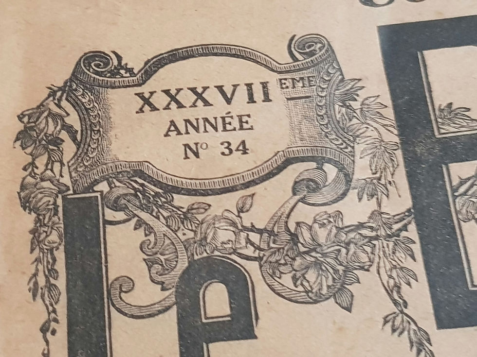 Miniature : Tableau ancien Gravure daté 1915  titré : Petit  écho  de la  mode .