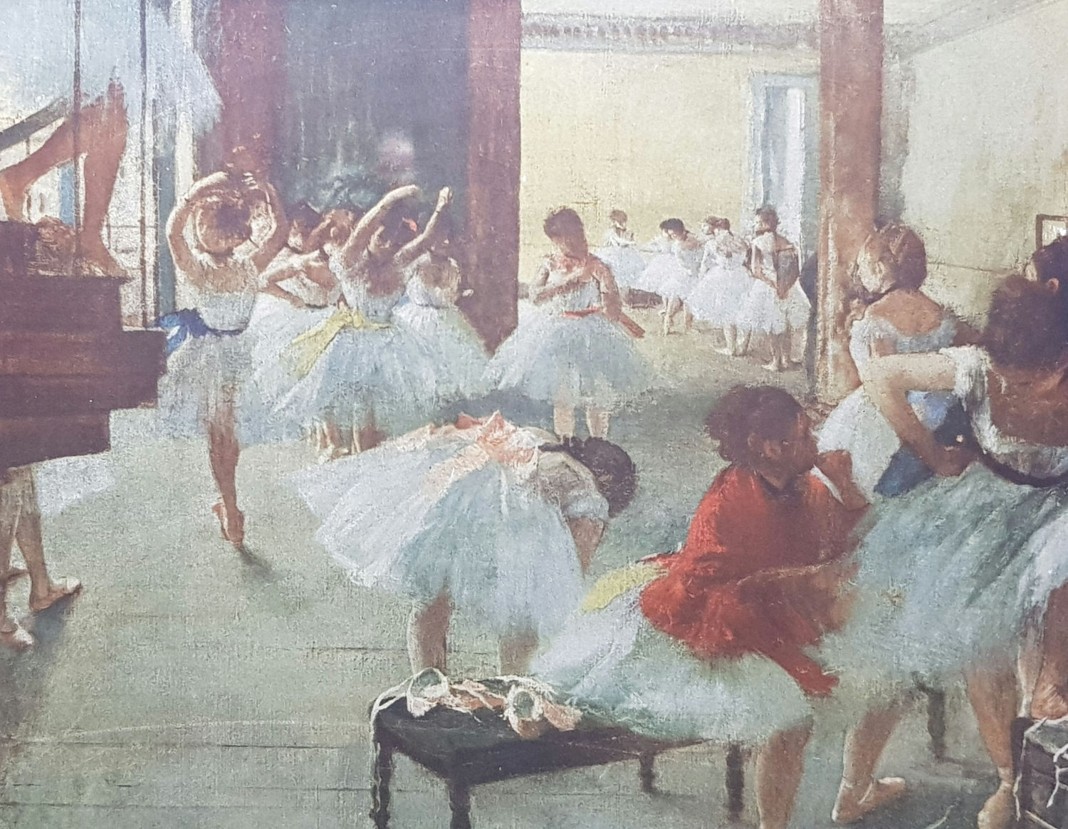 Tableau  Reproduction signé  titré:  Ecole de danse . Impression sur panneau. 