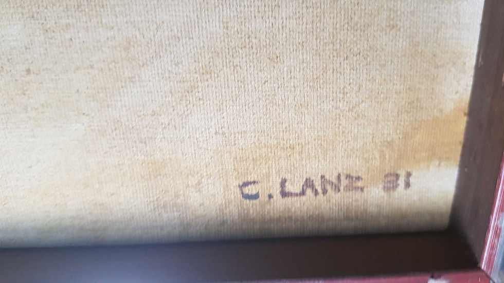 Miniature : Tableau signé Carmen Lanz. Peinture huile sur toile  . 