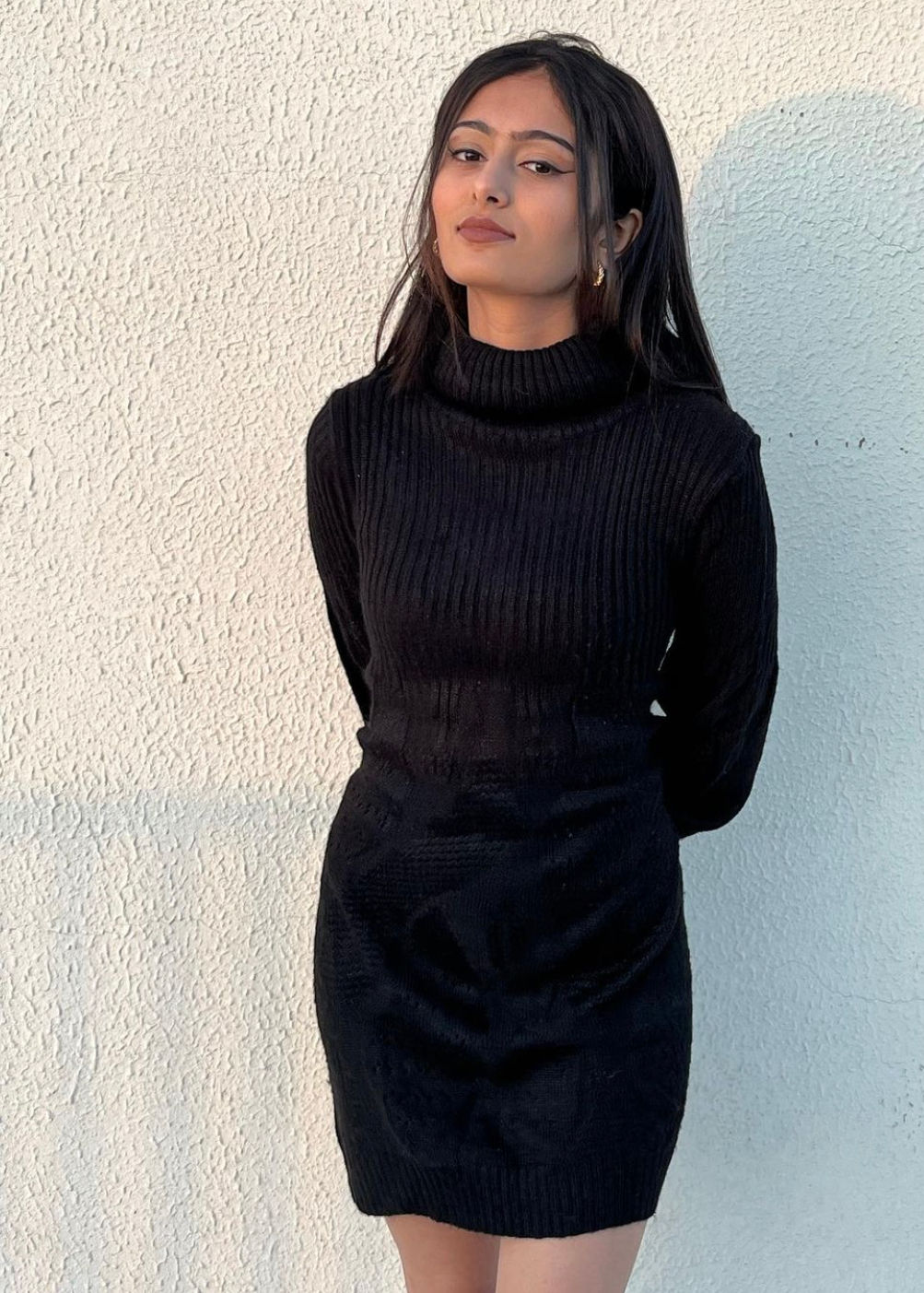 black turtleneck one piece