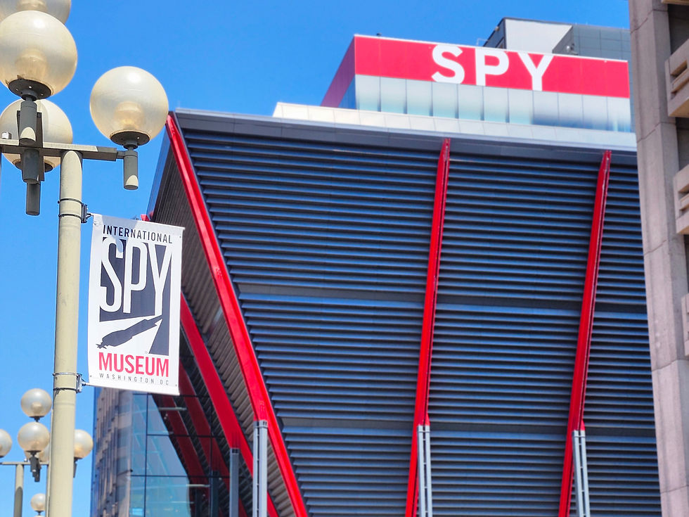 Approaching the exterior of the Spy Museum from L'Enfant Plaza