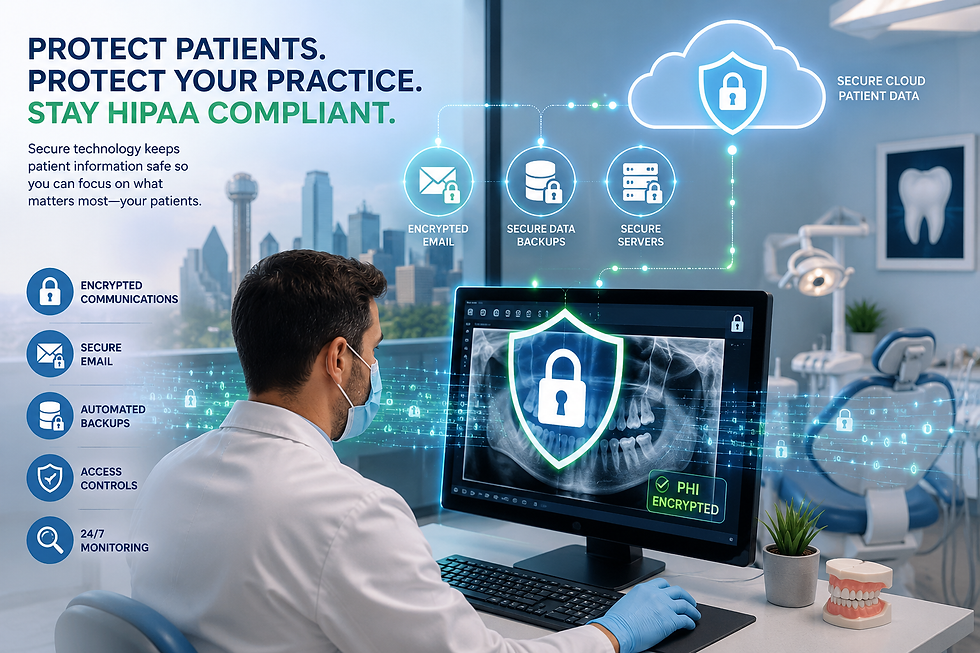 Dallas Dental IT Support HIPAA Compliance Poster