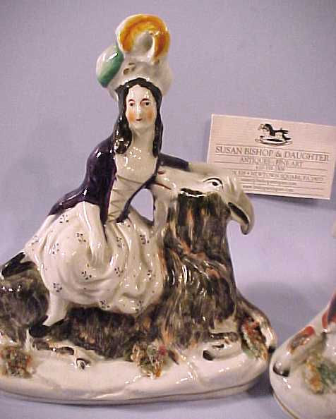 Thumbnail: Antique Pair of Royal Children on Reclining Goats