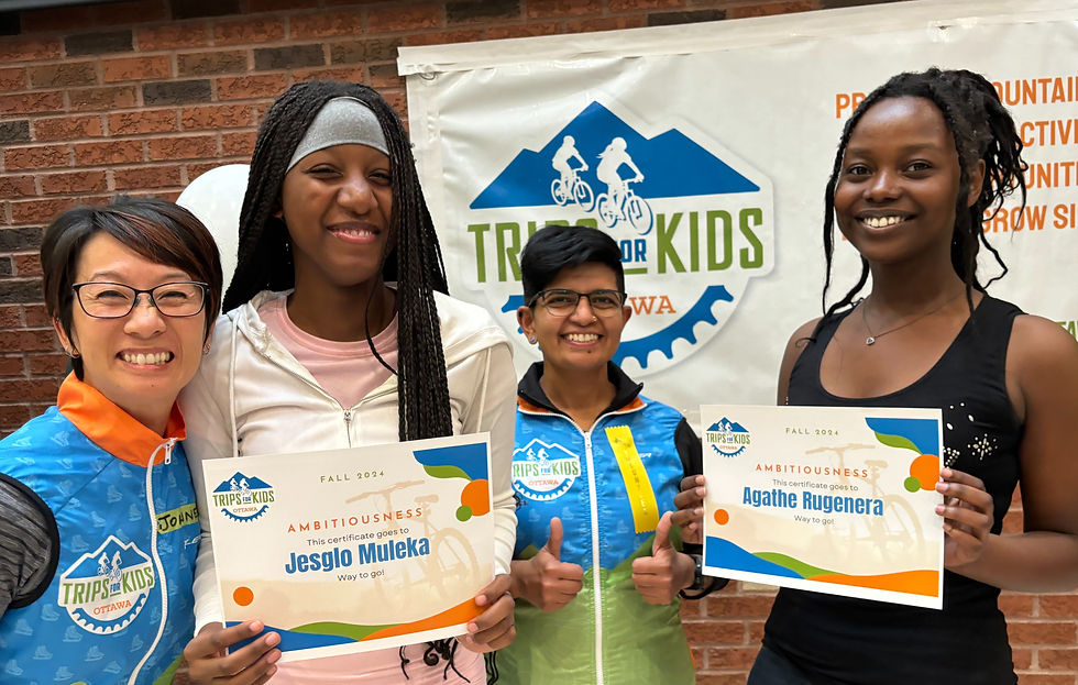Students are celebrated for their successes in the TFKO mountain bike program