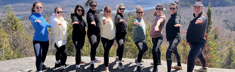 Yoga au haut de la montagne!!