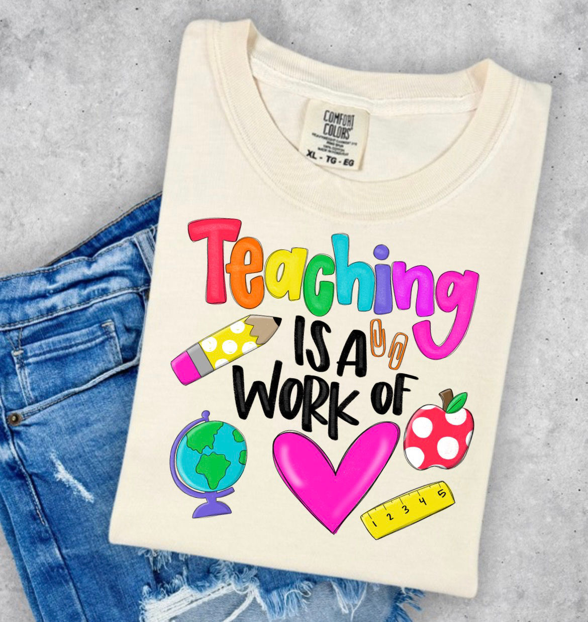 Teaching is a work of heart tshirt