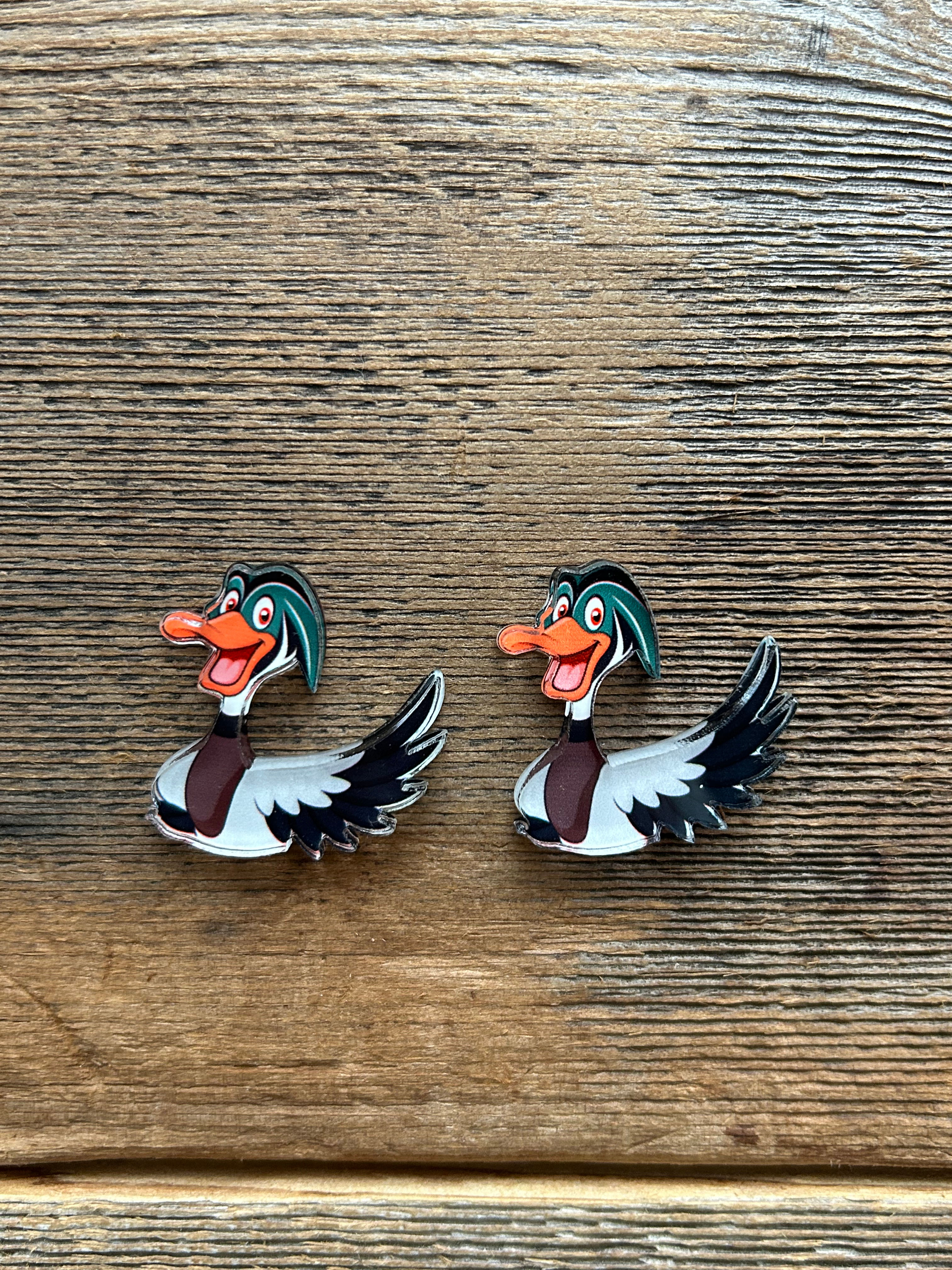 Duck earrings