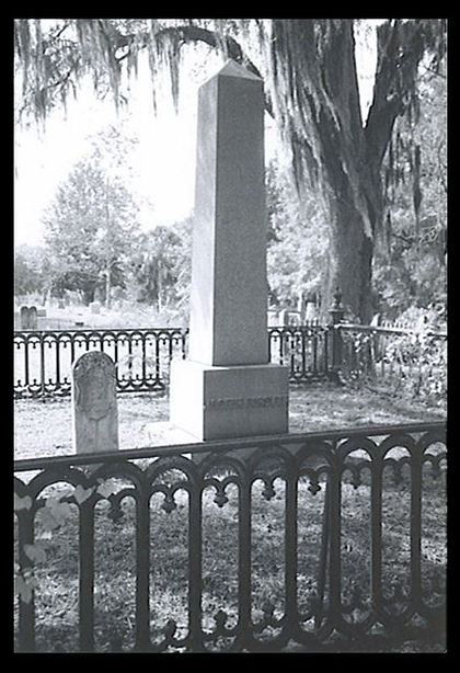 Joseph Forsyth, founder of Bagdad, FL, located in Santa Rosa County, was an active promoter of business for the region in industrial development and internal improvements. He married Cordelia M. Creary in 1849 and fathered four girls. He went on to serve in the Florida Senate from 1852 to 1854. In 1855, only one year later, Joseph Forsyth died. He is buried atop the hill in the Bagdad Cemetery that overlooks the village. Forsyth's grave is marked by an impressive nine foot obelisk. Alongside the tall granite monument is a small headstone marking the grave of his daughter Elizabeth, who died of yellow fever in 1852.