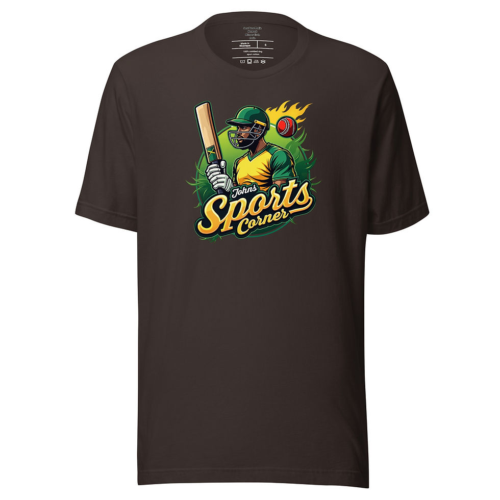 Thumbnail: John's Sports Corner Cricket Unisex t-shirt