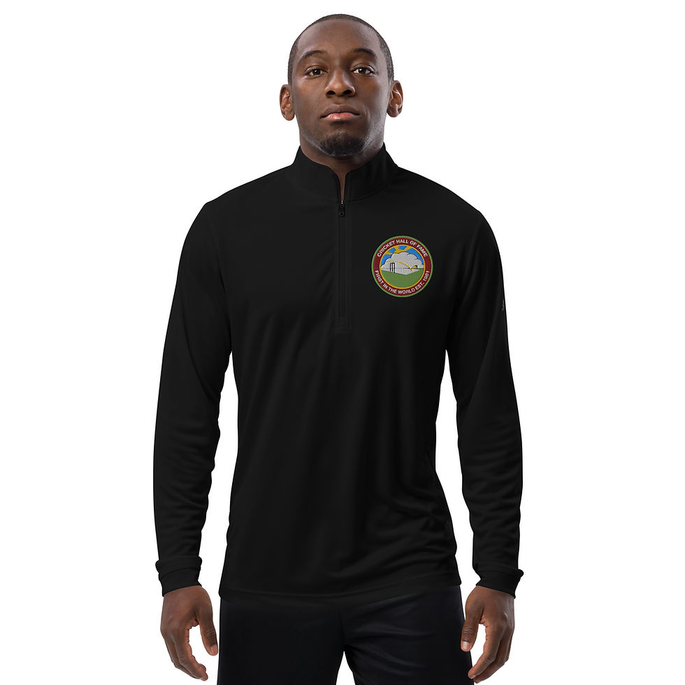 Cricket Hall of Fame Adidas Quarter Zip Long Sleeve
