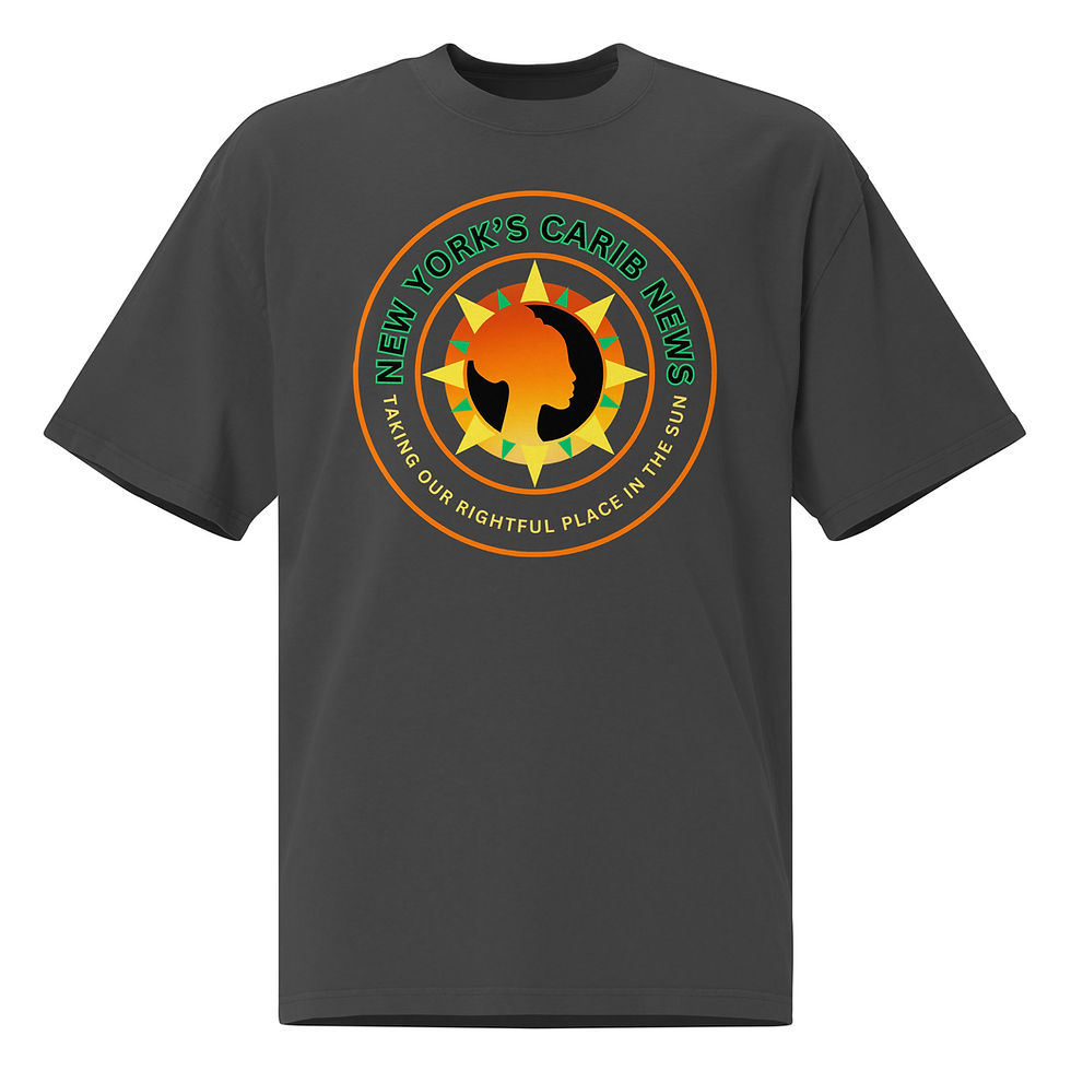 N.Y Carib News Oversized faded t-shirt