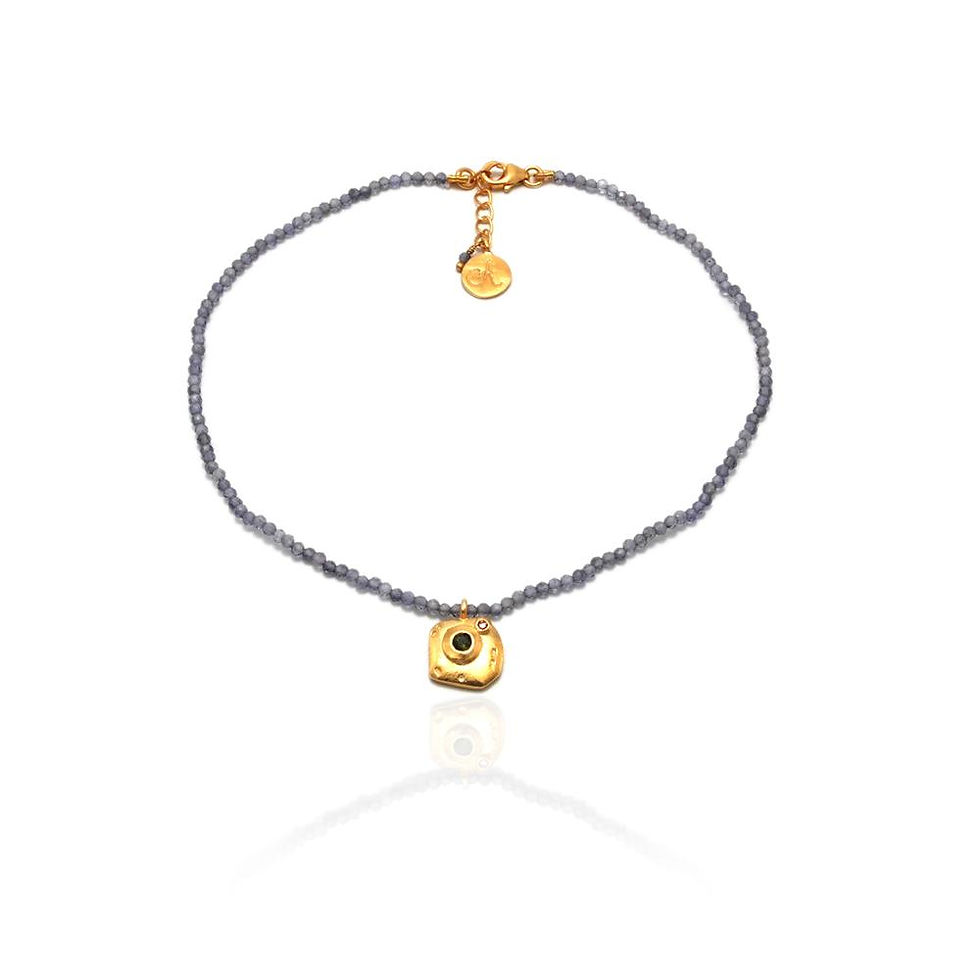 Thumbnail: jewelry,handmade, silver, gold plated, made in India, gemstones, semi precious , joaillerie,anklet