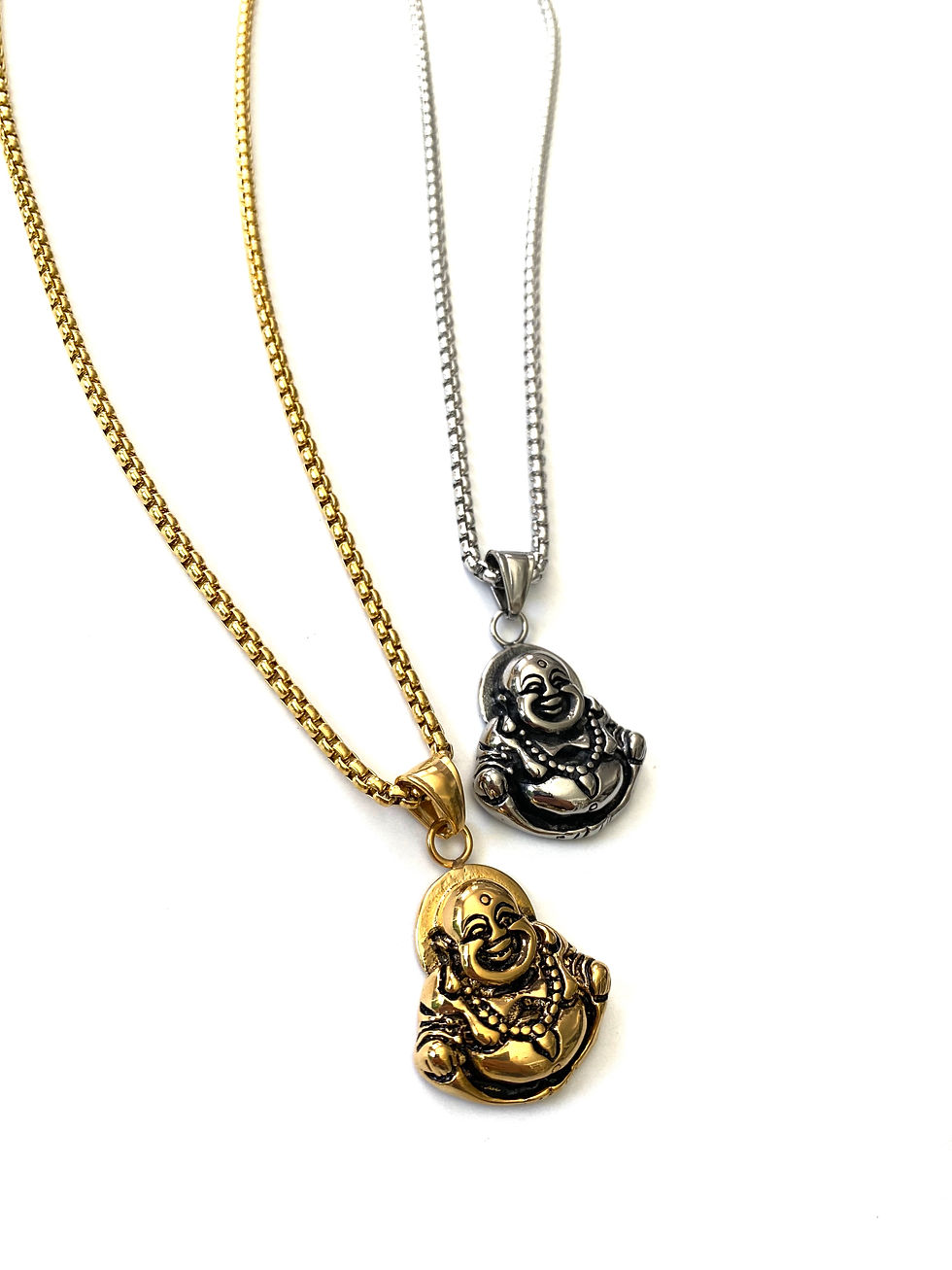 Thumbnail: Stainless Steel Buddha Necklace