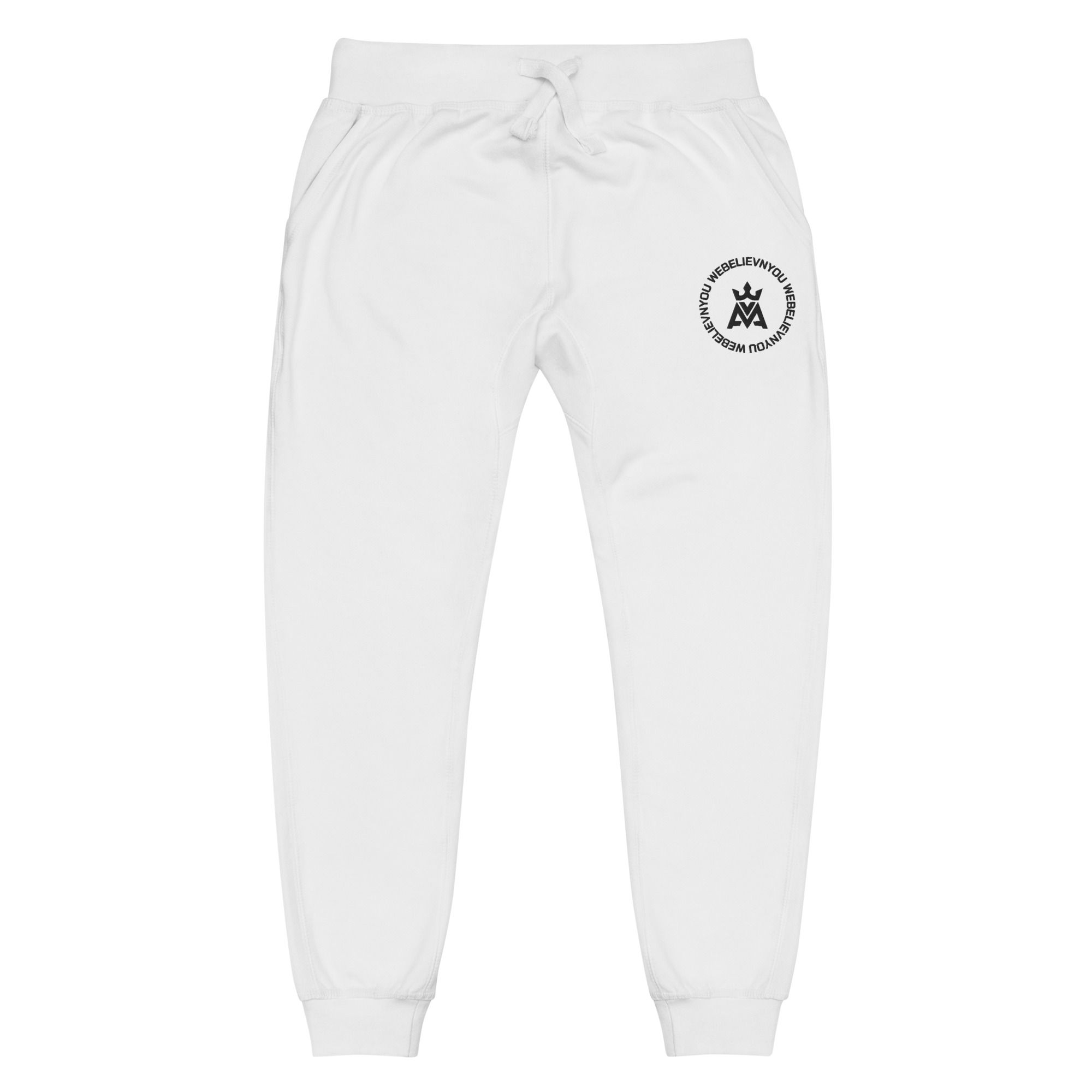 Faith Luxe Fleece Sweatpants – White