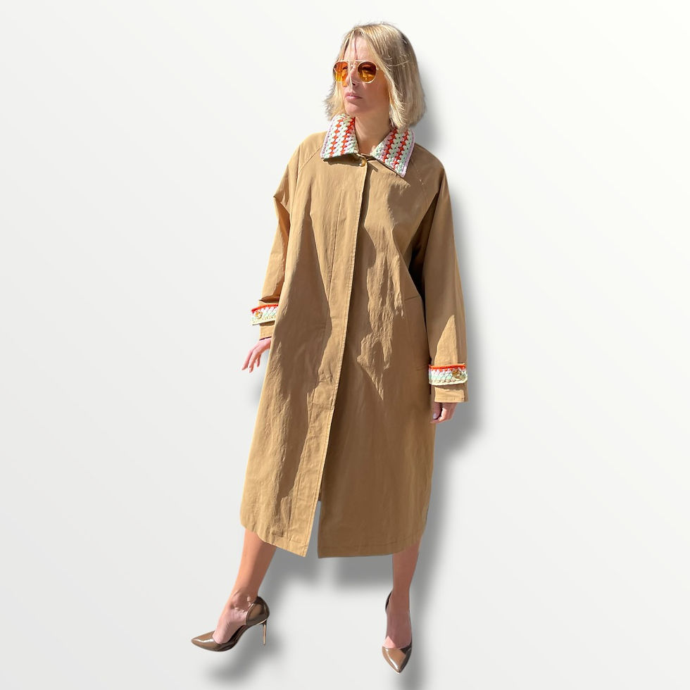 Miniatura: SINCERE Paris trench con collo e polsini crochet