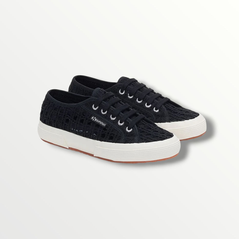 Miniatura: SUPERGA 2750 Black favorio crochet nera 