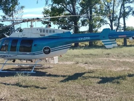 El helicóptero del Manejo del Fuego seguirá operativo en Monte Comán