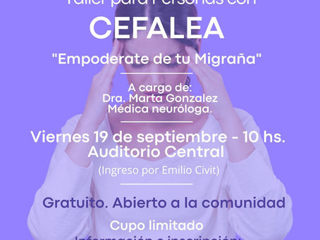Taller gratuito por el Día de Acción contra la Migraña