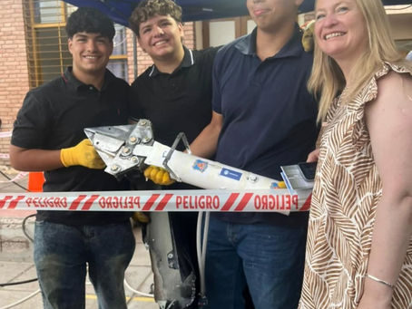 Un invento sanrafaelino que corta con todo: alumnos de la Merín presentaron una tijera hidráulica de rescate