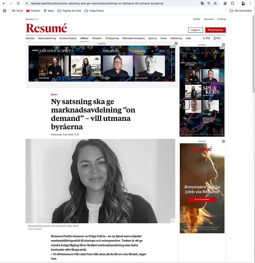 Fråga Felicia i Resumé