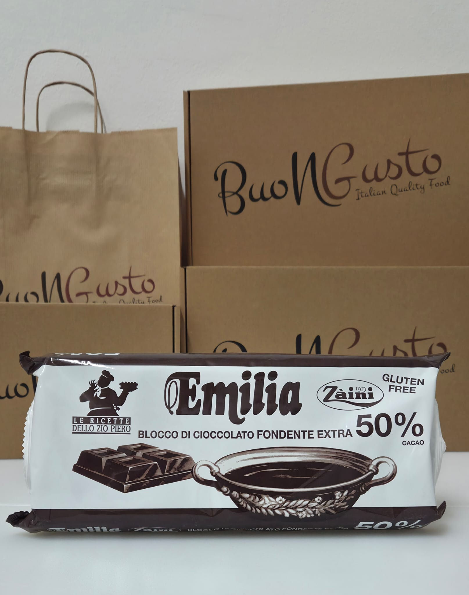 ČOKOLADA ZA KUHANJE BEZ GLUTENA EMILIA 50% ZAINI 1000G