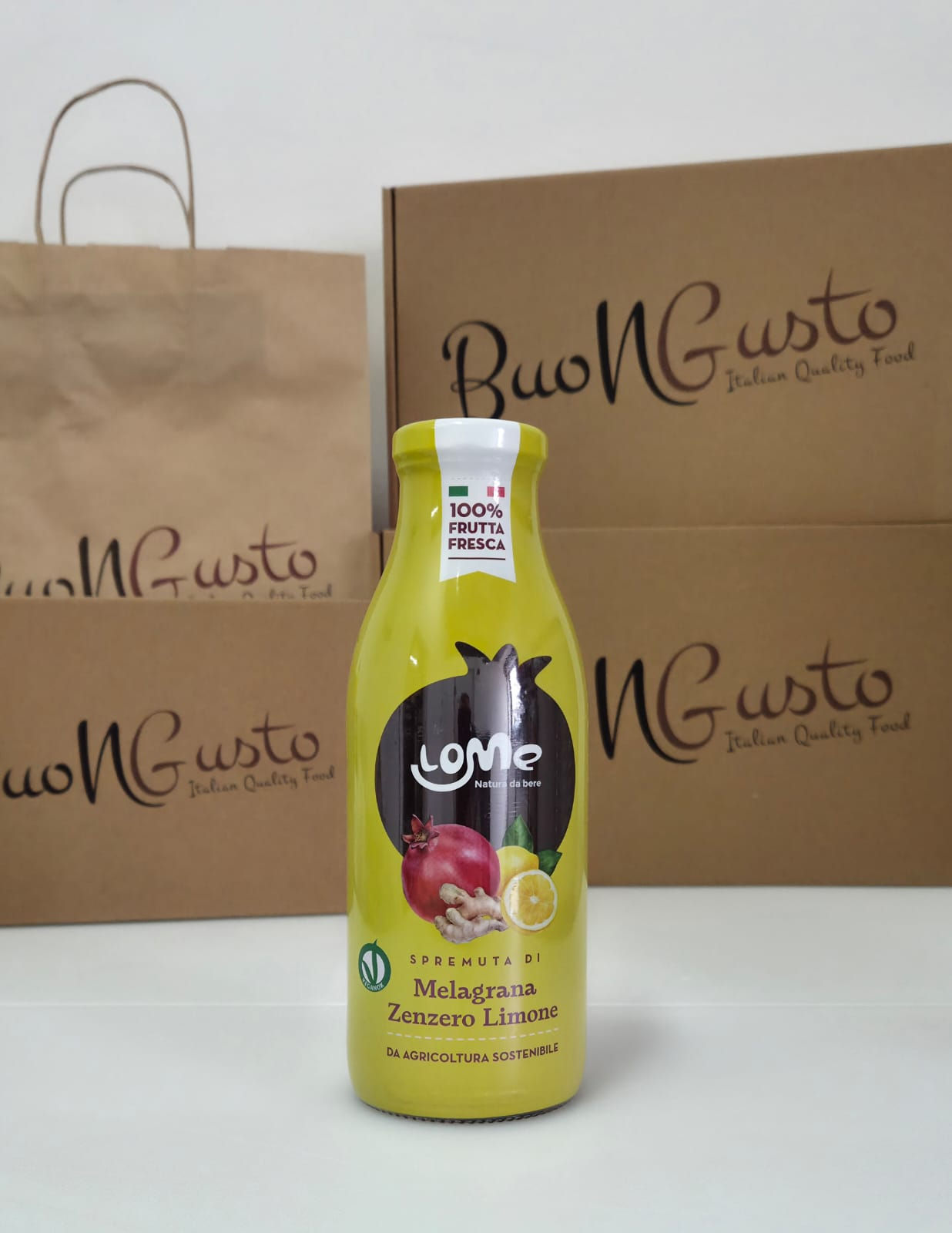 PRIRODNI SOK OD ŠIPKA, ĐUMBIRA I LIMUNA 100% LOME MASSERIA FRUTTIROSSI 500ML