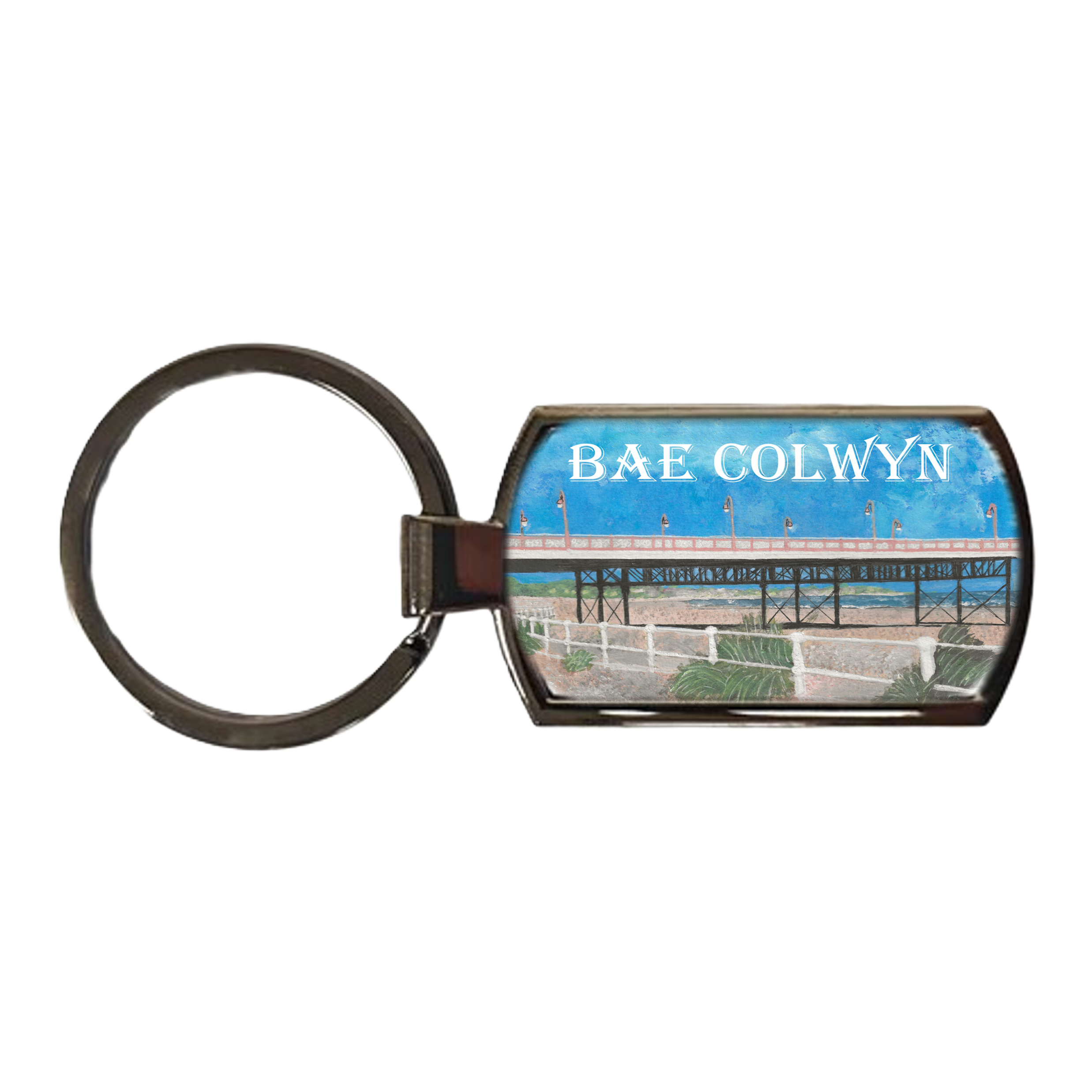 Keyring - Pier Bae Colwyn - Welsh Tourist Souvenir Gift North Wales