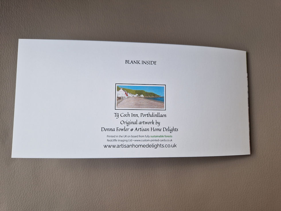 Thumbnail: Greeting Card  Porthdinllaen Morfa Nefyn, Llyn Peninsula Wales UK Art