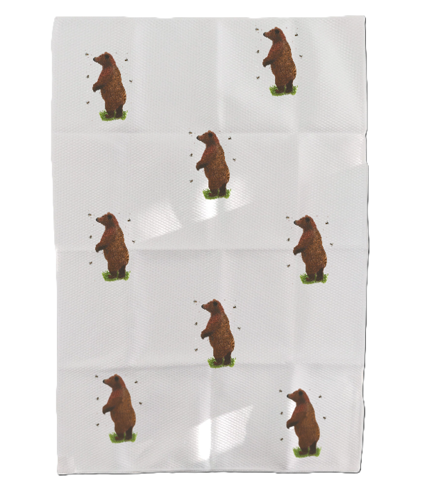 Brown Bear Patterned Design - Kitchen Tea Towel (40x60cm)