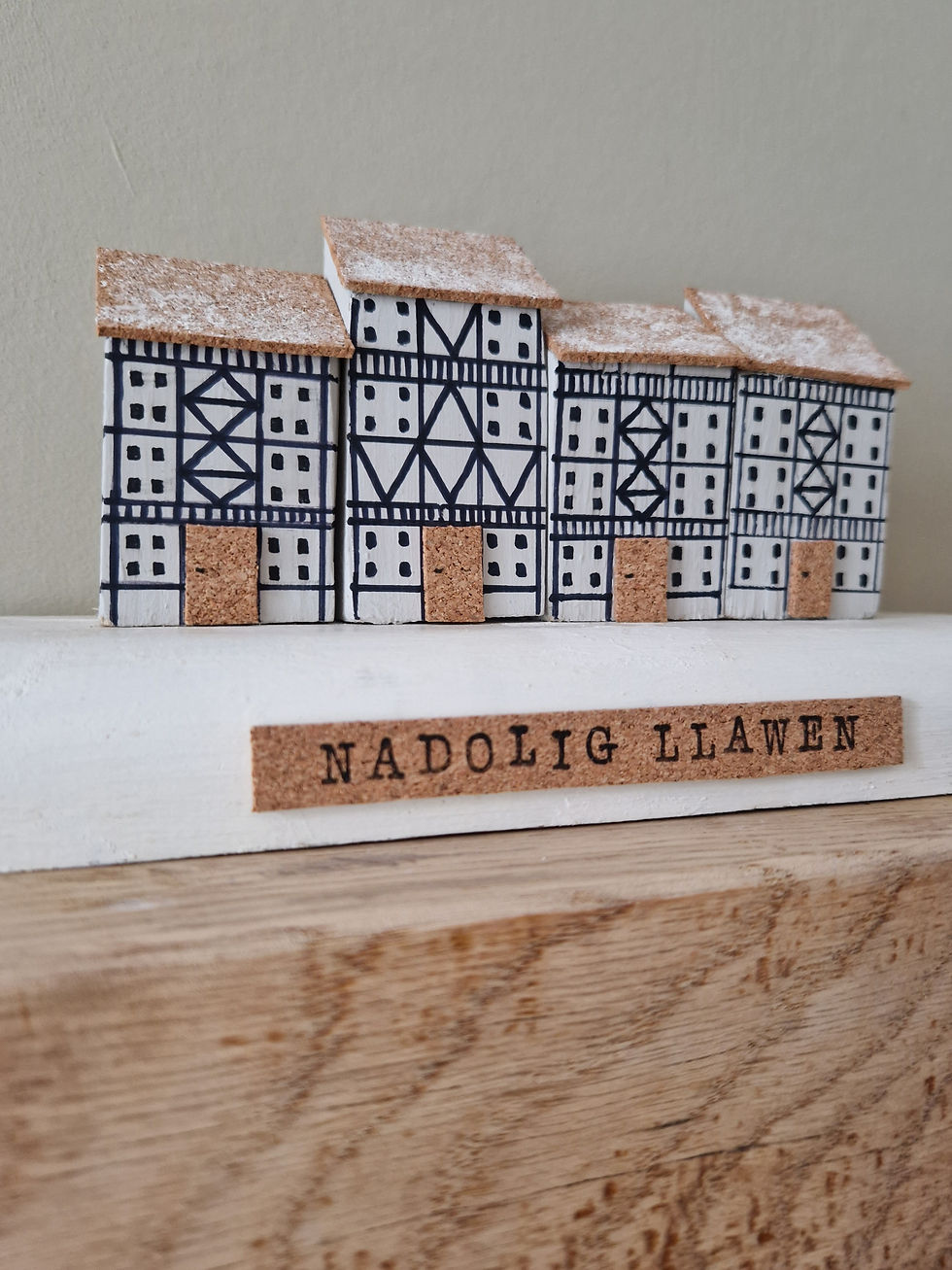 Thumbnail: Welsh Nadolig Llawen Christmas Festive Home Village Decoration
