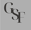A logo with the letters G, S, and F on a medium gray background