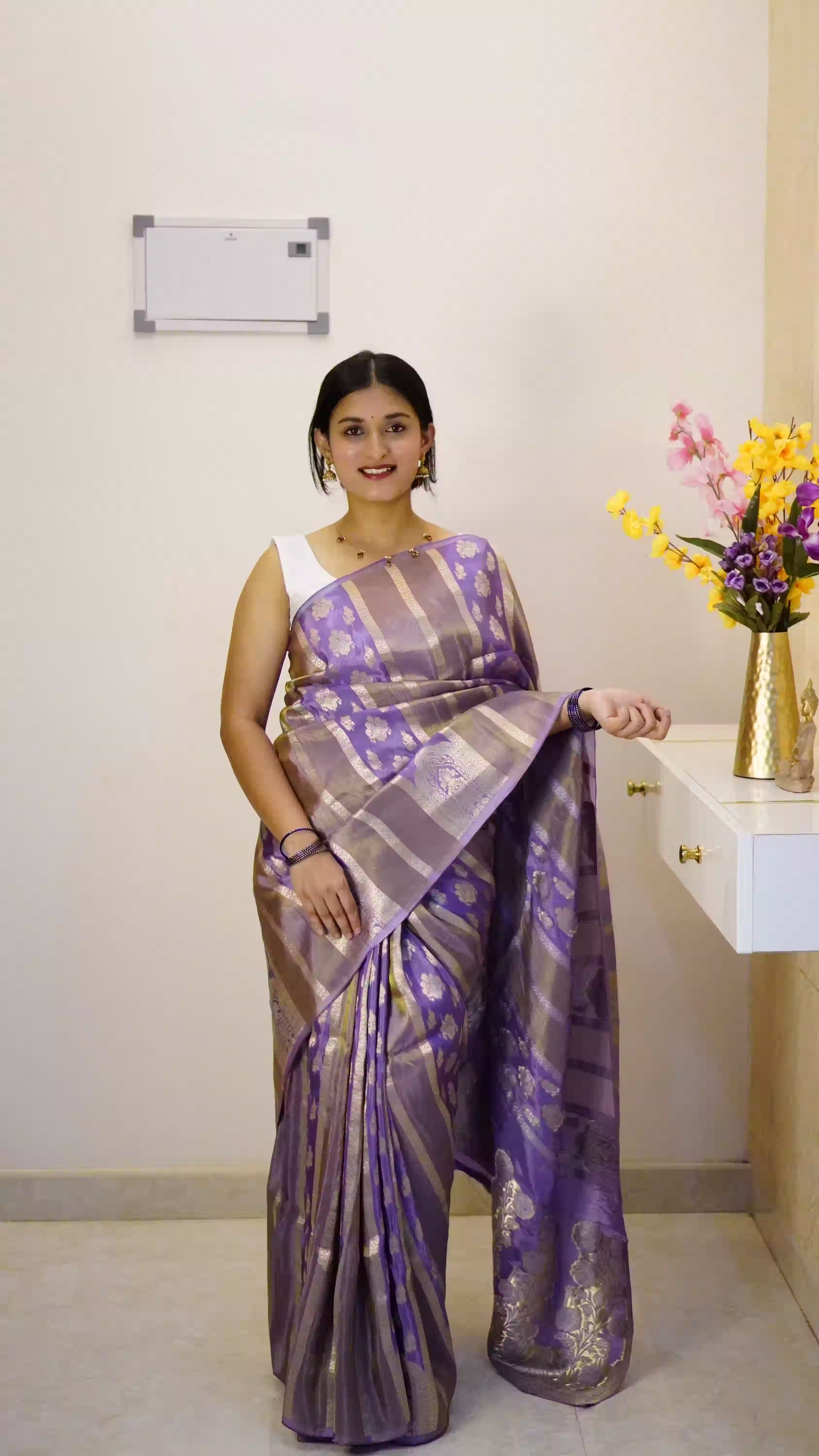 Premium Viscose Crepe Silk Saree (Code: NIT18SAR)