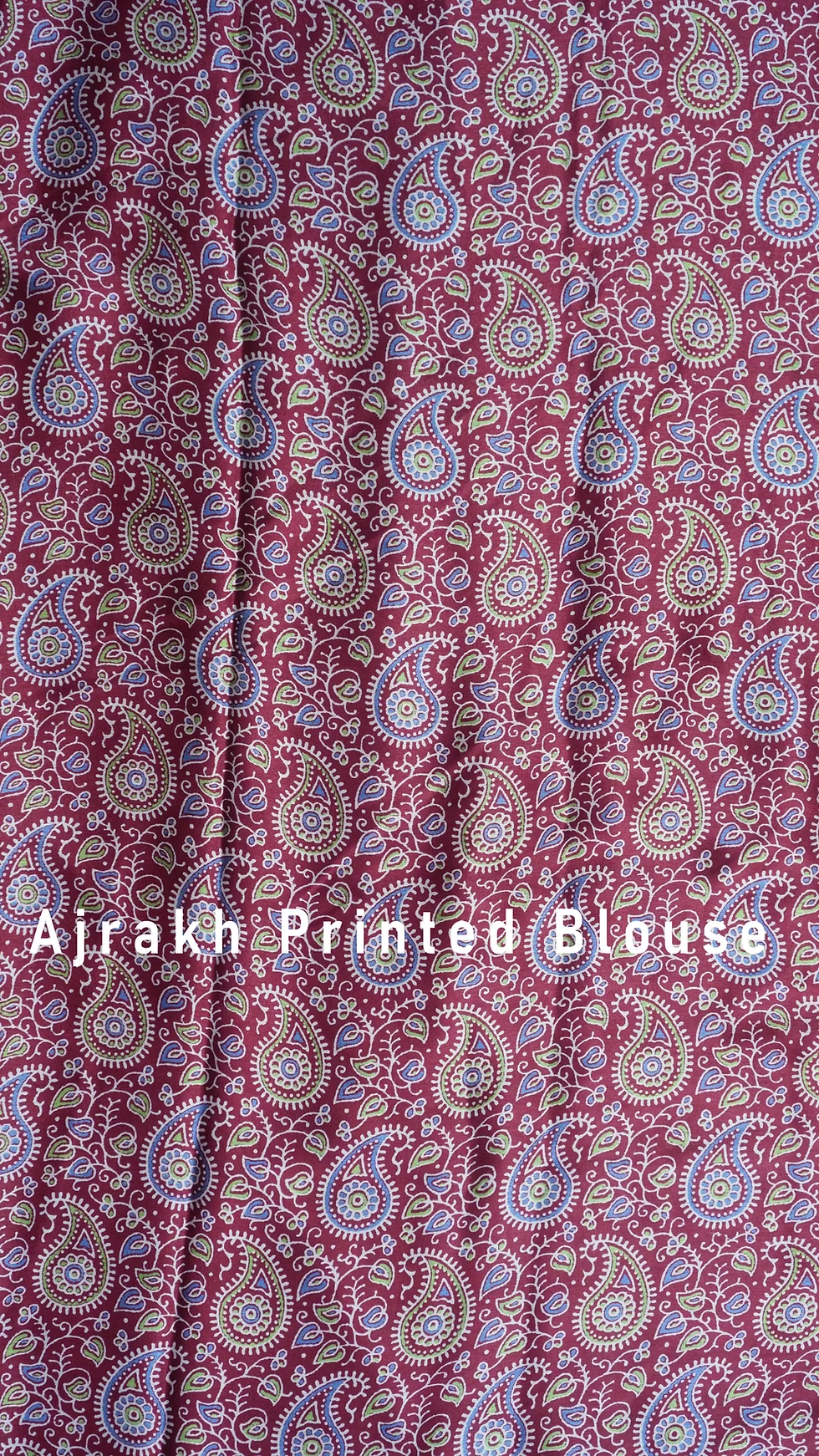 Thumbnail: Maroon Ajrakh Printed Modal Silk Saree (Code: NIT7SAR)