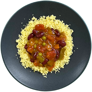 Casserole de légumineuses et couscous