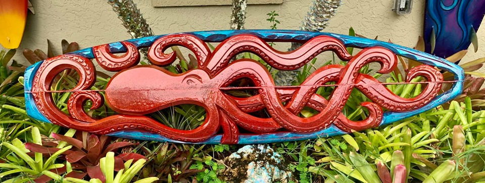 Thumbnail: "Sea Legs" reclaimed surfboard carving
