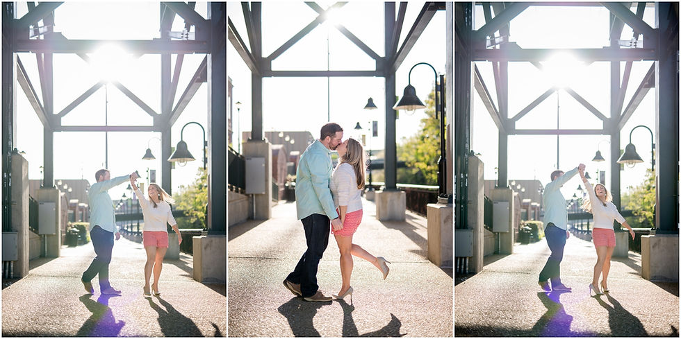 couple dancing engagement photos