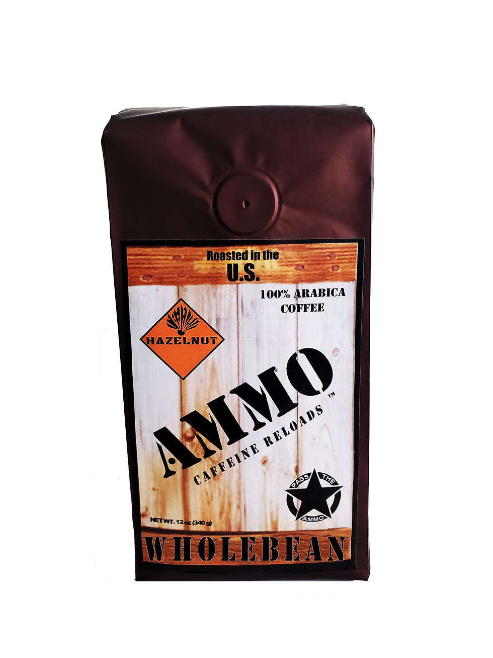 AMMO® Hazelnut Whole Bean Coffee 12oz Caffeine Reloads
