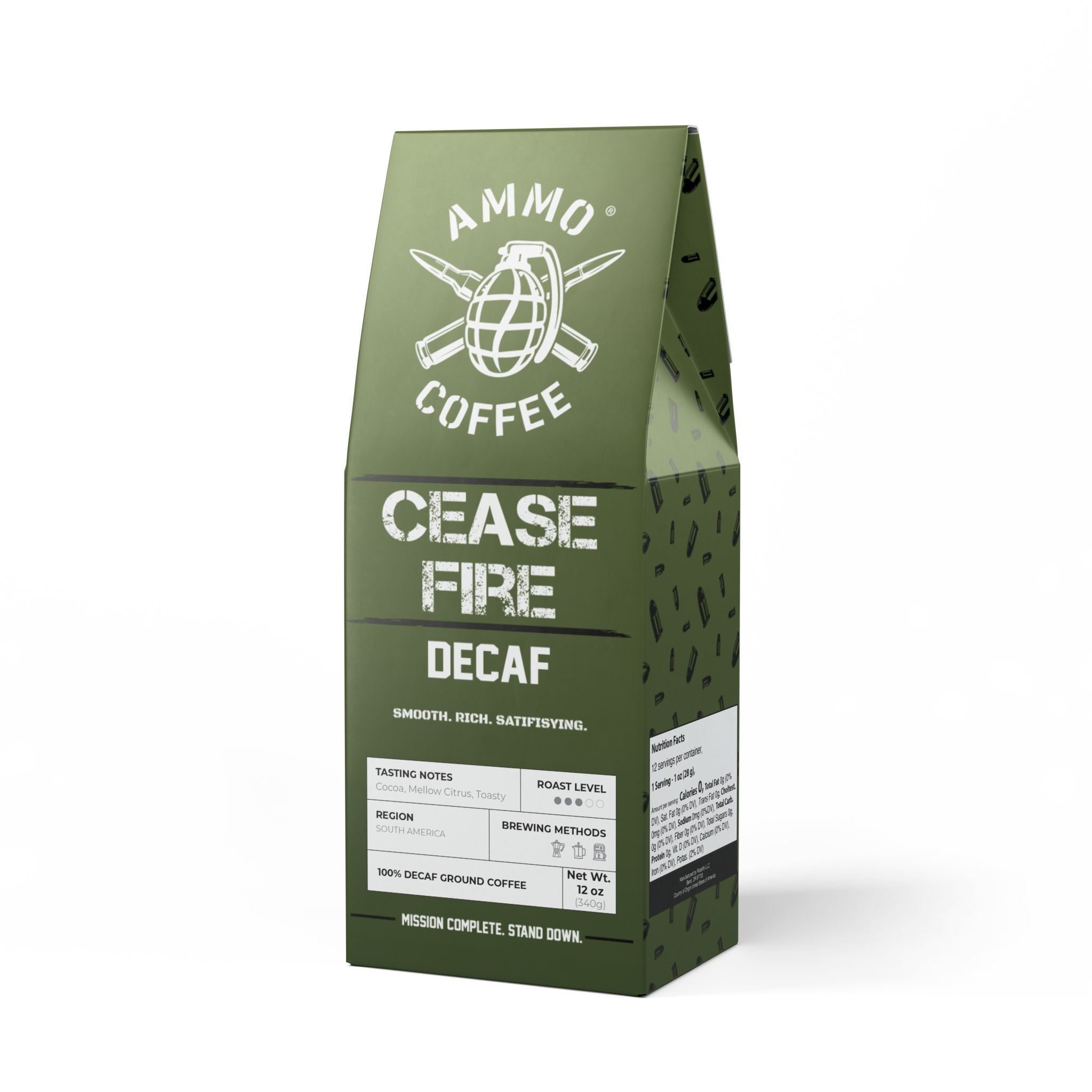 AMMO® COFFEE - Cease Fire - Decaf Blend