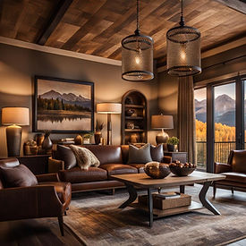 A calming space with a reclaimed wooden bed, raw linen bedding, and a barn door closet.