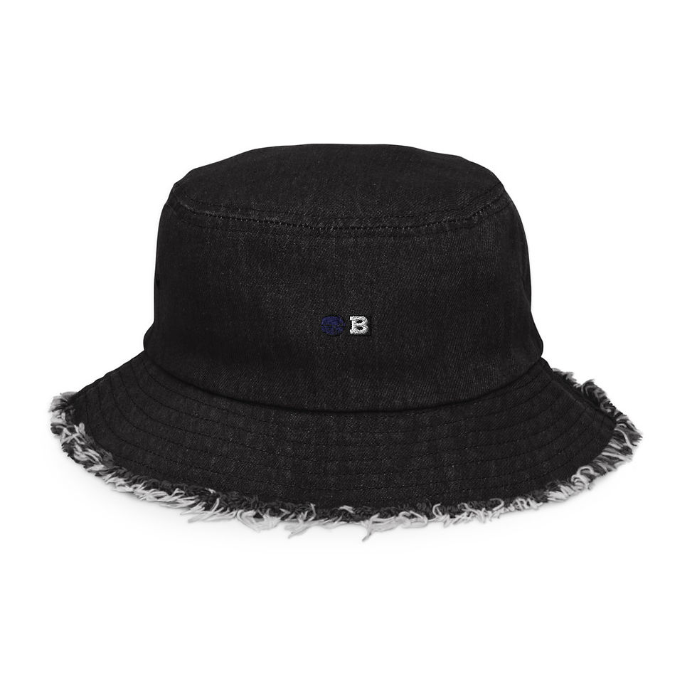 Thumbnail: Distressed denim bucket hat