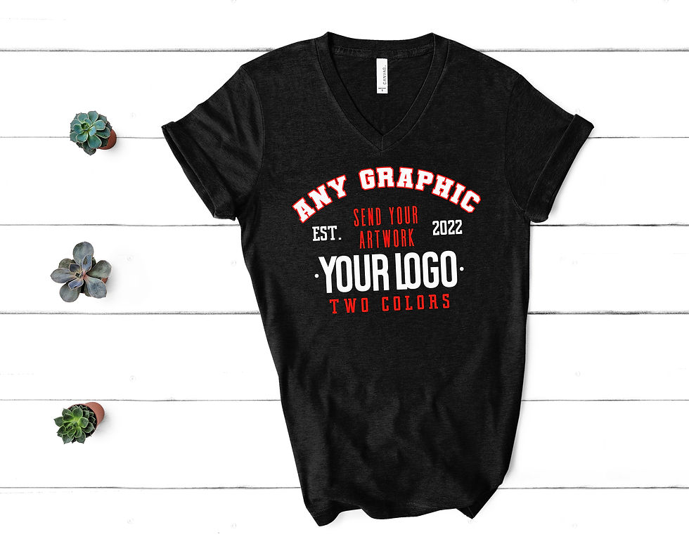 Thumbnail: Custom Designed Bella Canvas Black TShirt with 2 Colors of Vinyl