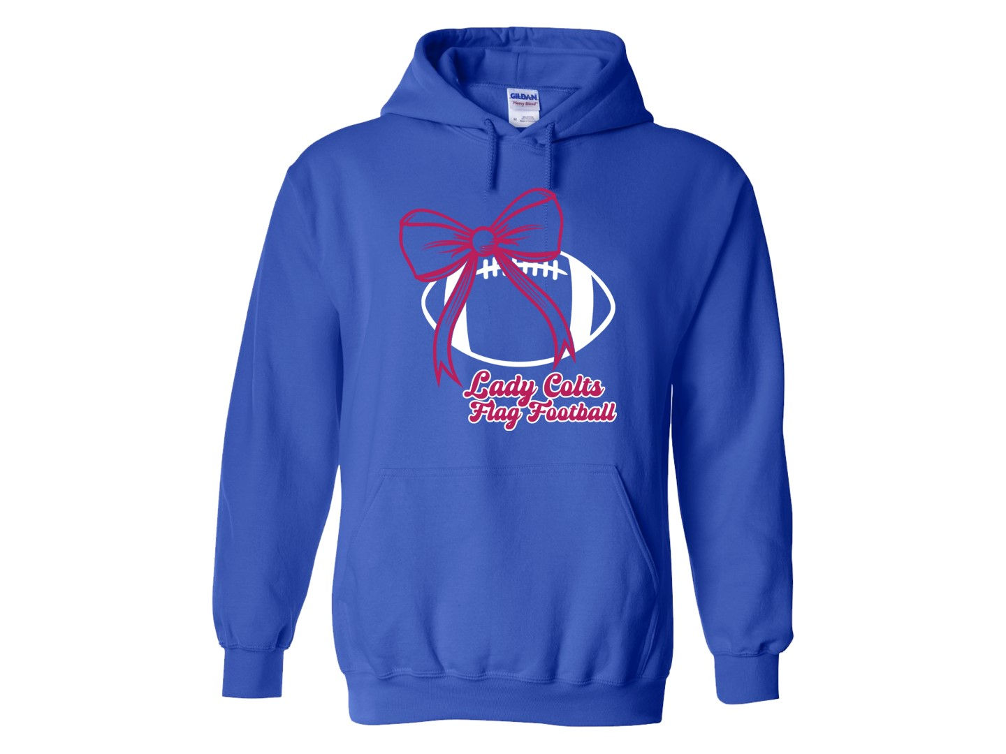 Lady Colts Bows n Blitzes Royal Blue Hoodie