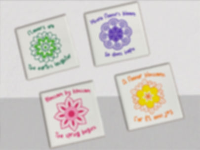 Spring Flowers Coaster Set