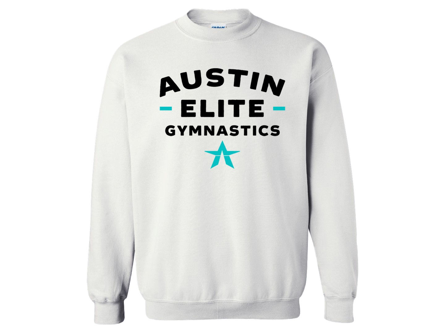 Austin Elite Emblem White Gildan Sweatshirt