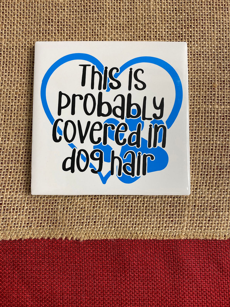 Thumbnail: Dog Lovers Coaster Set, Dog Coasters, Inspiring Dog Quotes, Table Decor, Mothers Day Gift, Fun Gifts for Her, Tile Coasters,