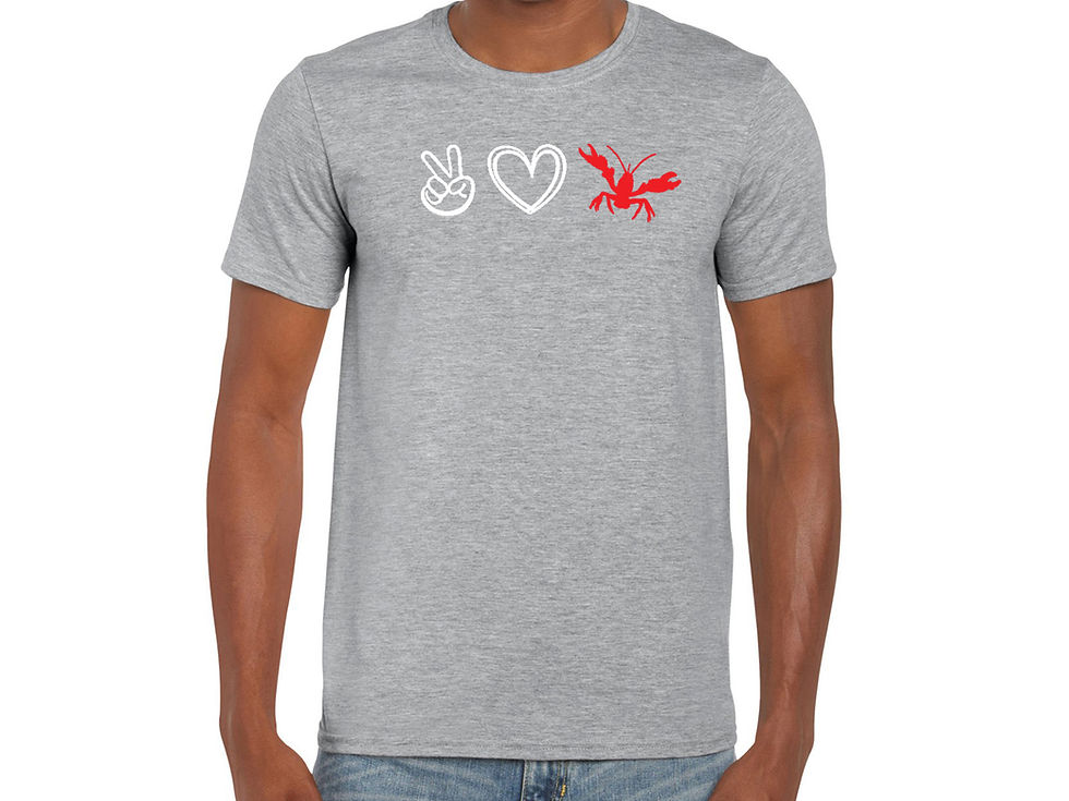Peace Love and Crawfish Soft T-shirt