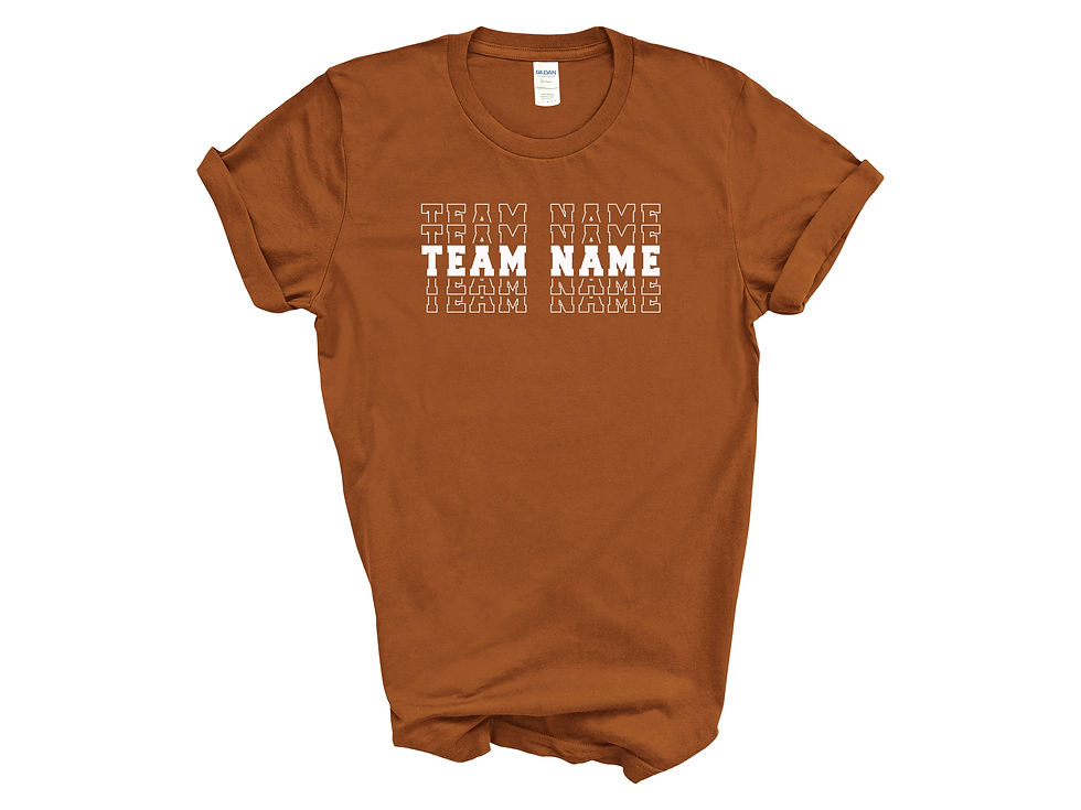 Thumbnail: Stacked Sports Team Name Custom T-shirt