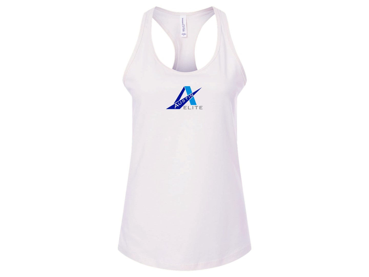 Austin Elite Logo White Ladies Racerback Tank Top