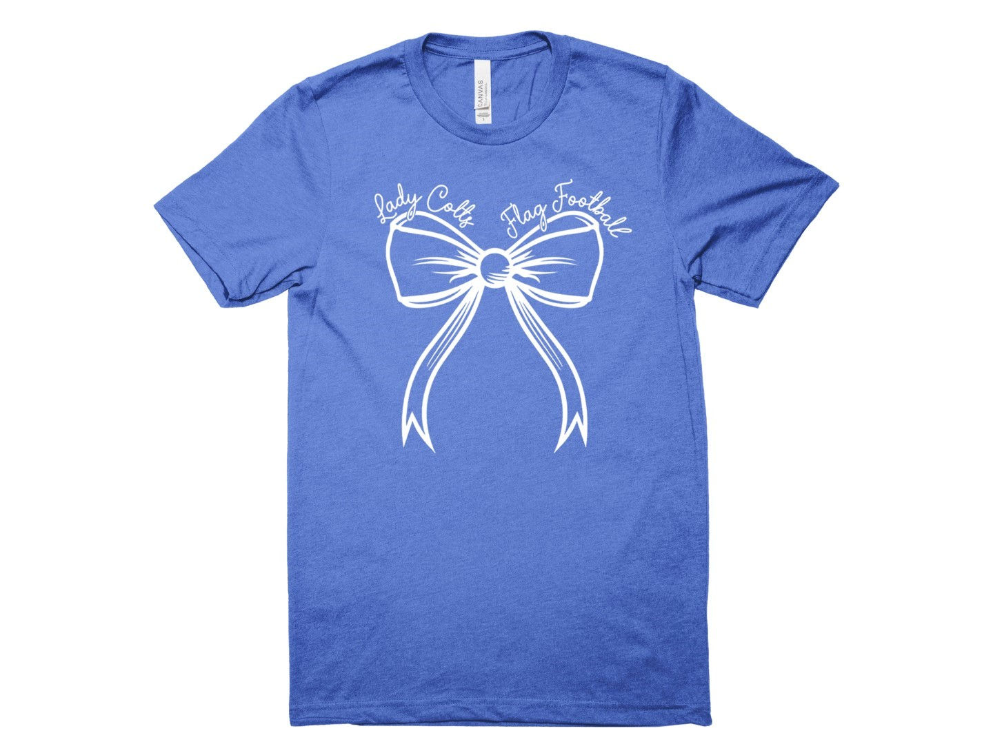 Lady Colts Victory Bow Heather Columbia Blue Softstyle Shirt