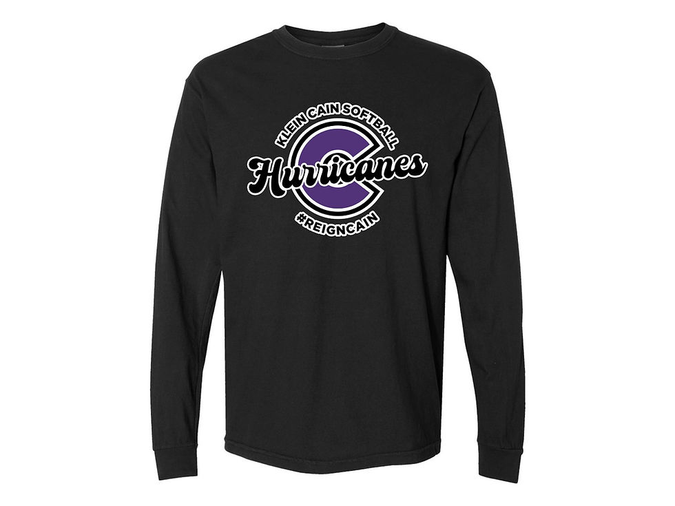 Thumbnail: Cain Softball Core Comfort Colors Long Sleeve Shirt